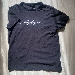 H&M Embroidered “Apologize” T-shirt | Size: M